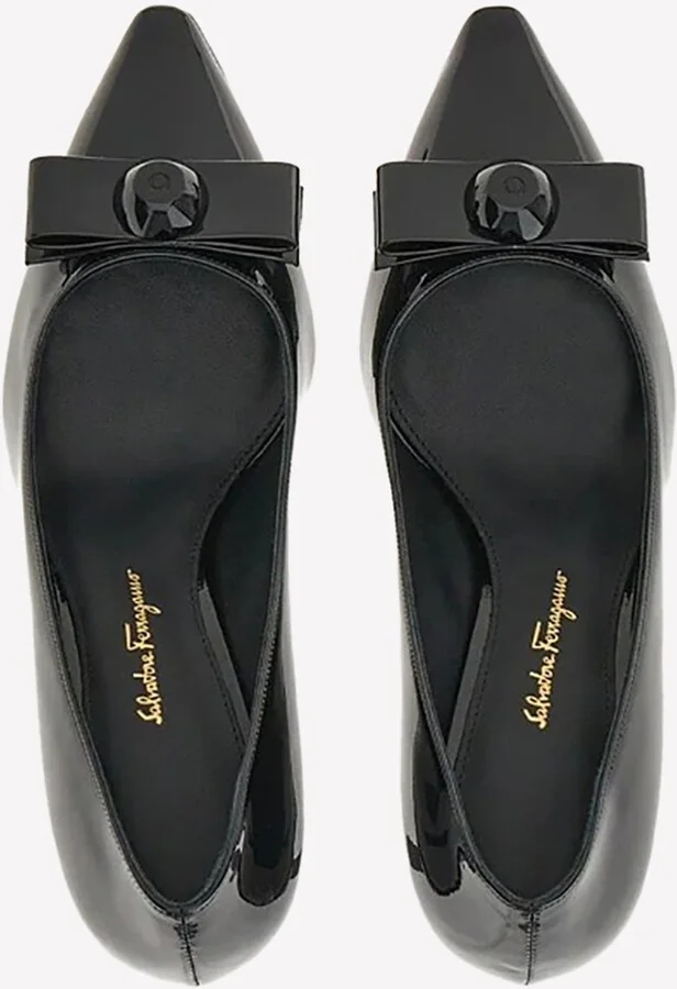Katrin 70 Vara Bow Pumps in Patent Leather - Image 2
