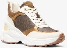 Katrina Signature Logo and Metallic Lizard Embossed Trainer - Image 4
