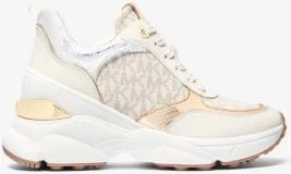 Katrina Signature Logo and Metallic Lizard Embossed Trainer - Image 7