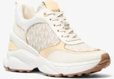 Katrina Signature Logo and Metallic Lizard Embossed Trainer - Image 8