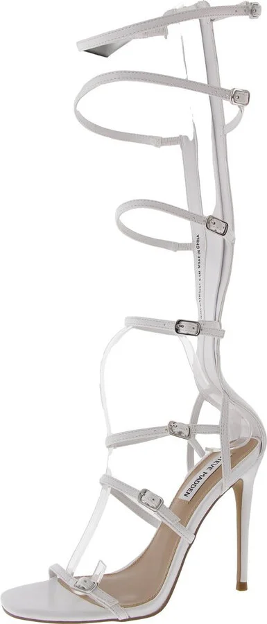 Katrina Womens Zipper Faux Leather Ankle Strap