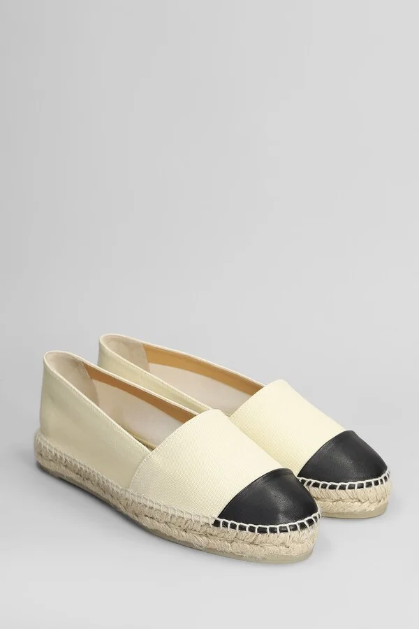 Katty-264 Espadrilles In Beige Canvas - Image 2