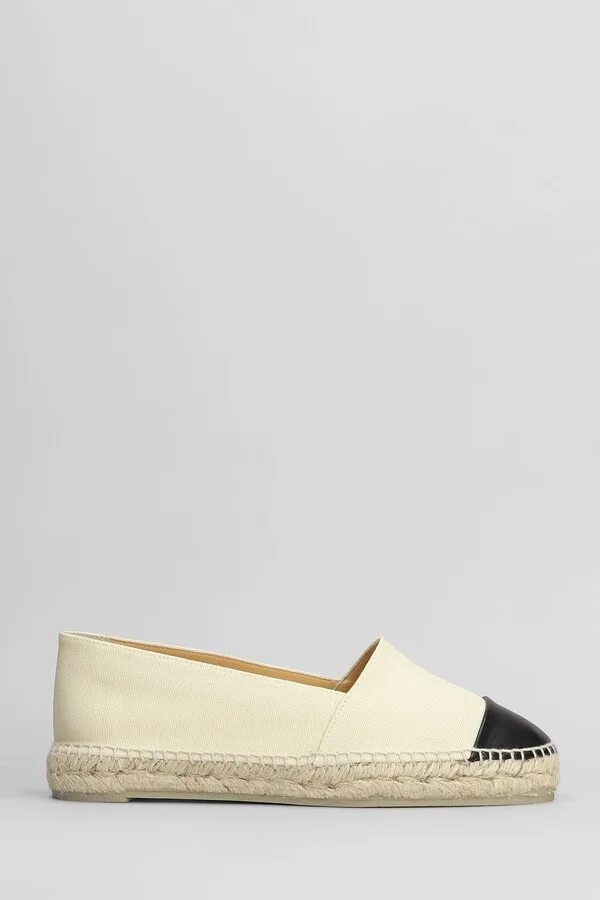 Katty-264 Espadrilles In Beige Canvas
