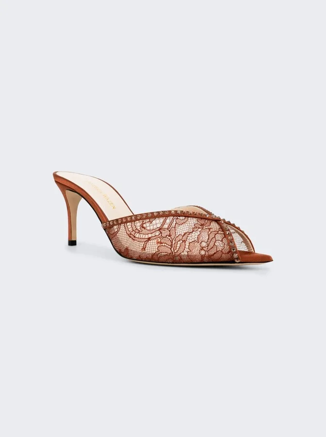 Katy Mule Lace 75 Brown