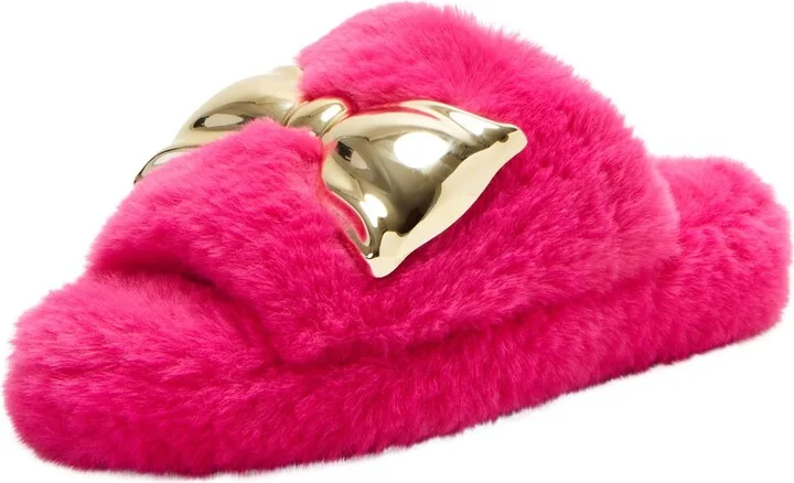 Katy Perry Shoes Women's The Fuzzy Bow Slide Slipper
