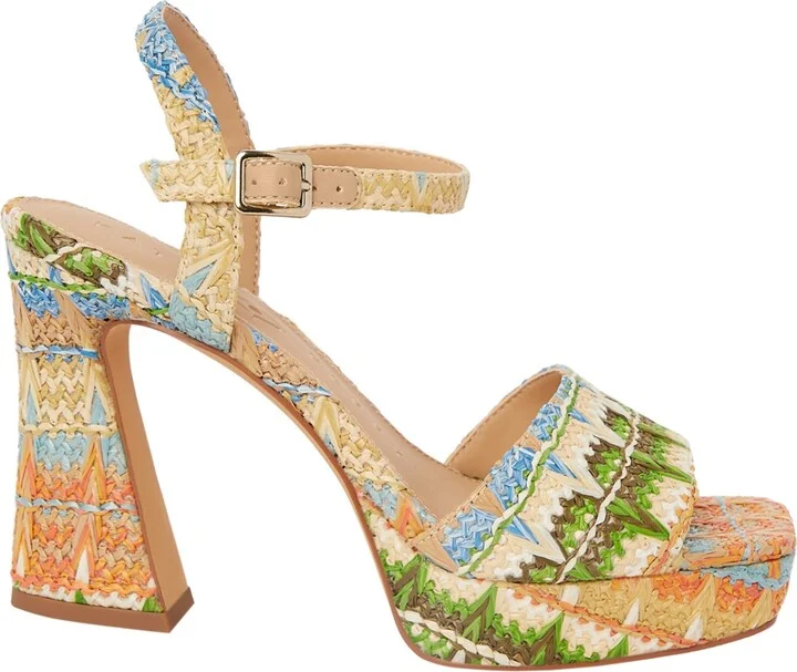 Katy Perry Women's Rainbow Raffia Square Toe Sandals - Image 2