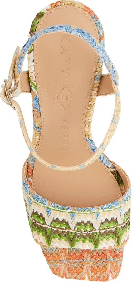 Katy Perry Women's Rainbow Raffia Square Toe Sandals - Image 4