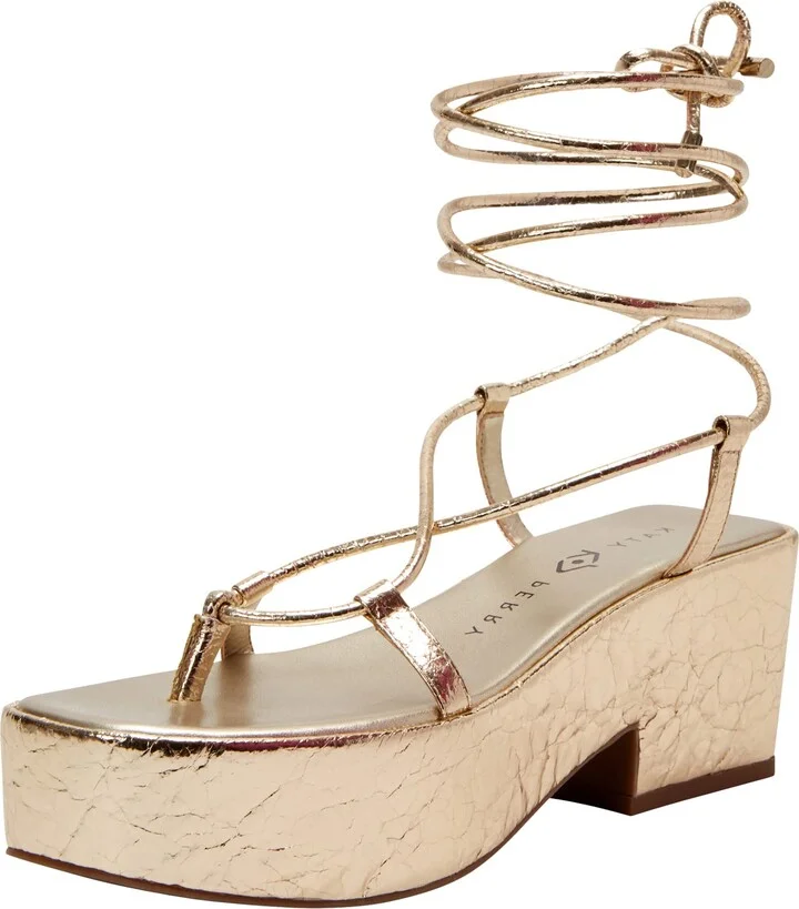 Katy Perry Women's The Busy Bee Lace Up Heeled Sandal