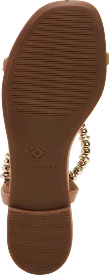 Katy Perry Women's The Halie Bead Lace-Up Sandals - Biscotti, Gold - Image 6