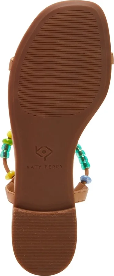 Katy Perry Women's The Halie Bead Lace-Up Sandals - Biscotti, Gold - Image 11