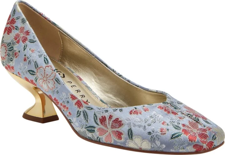 Katy Perry Women's The Laterr Pumps - Blue Multi- Polyurethane, Polyester