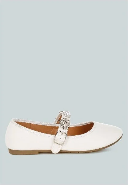 Kavana Charms Embellished Flat Mary Janes Women
