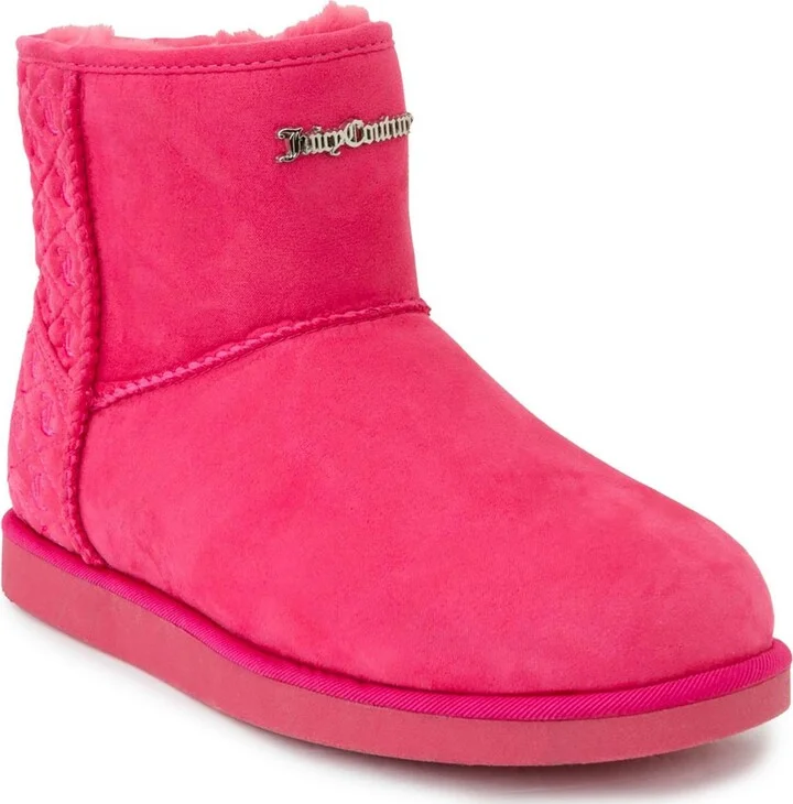 Kave Womens Faux Suede Slip On Winter & Snow Boots