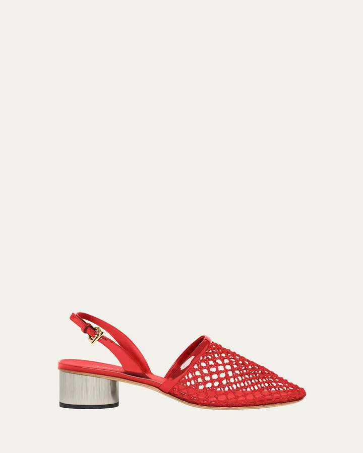 Kay Net Slingback Pumps