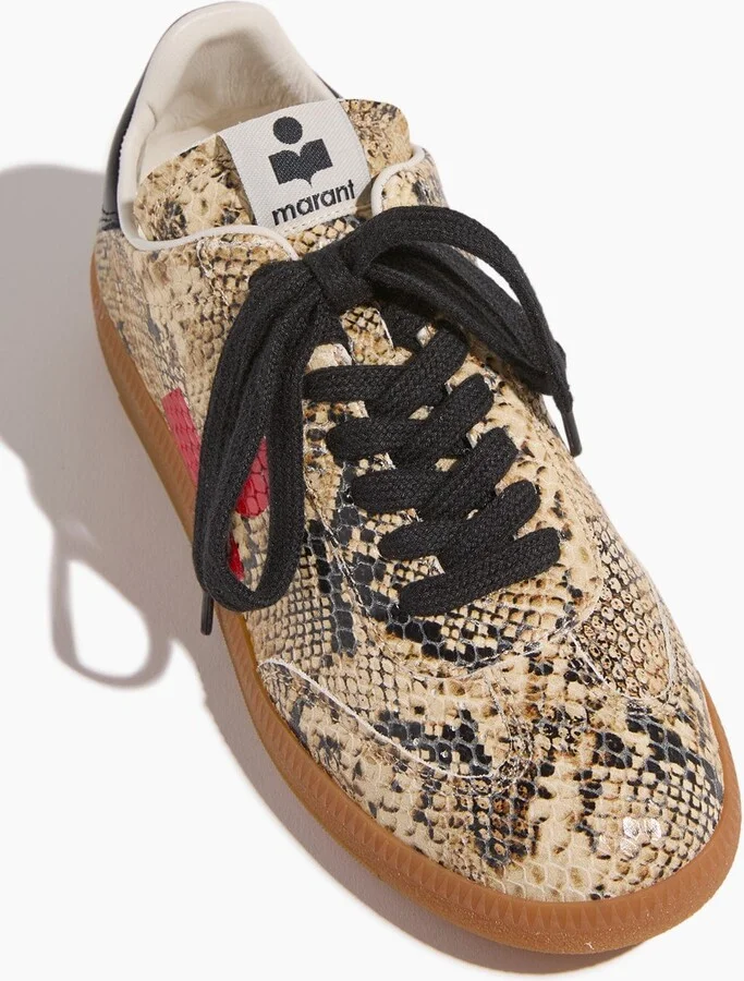 Kaycee Sneaker in Beige/Red - Image 4