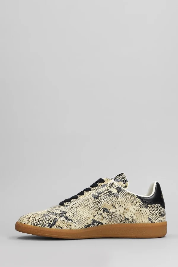 Kaycee Sneakers In Beige Leather - Image 3