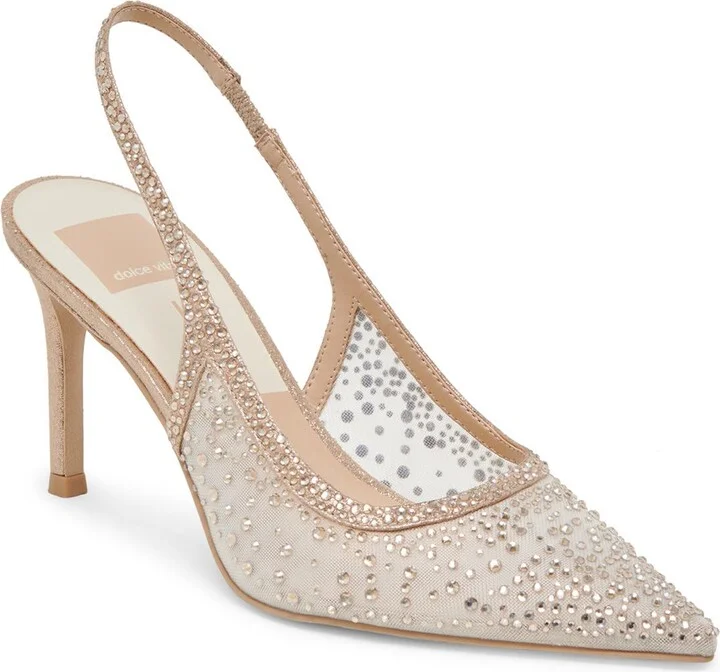 Kaye Crystal Pointy Toe Slingback Pump