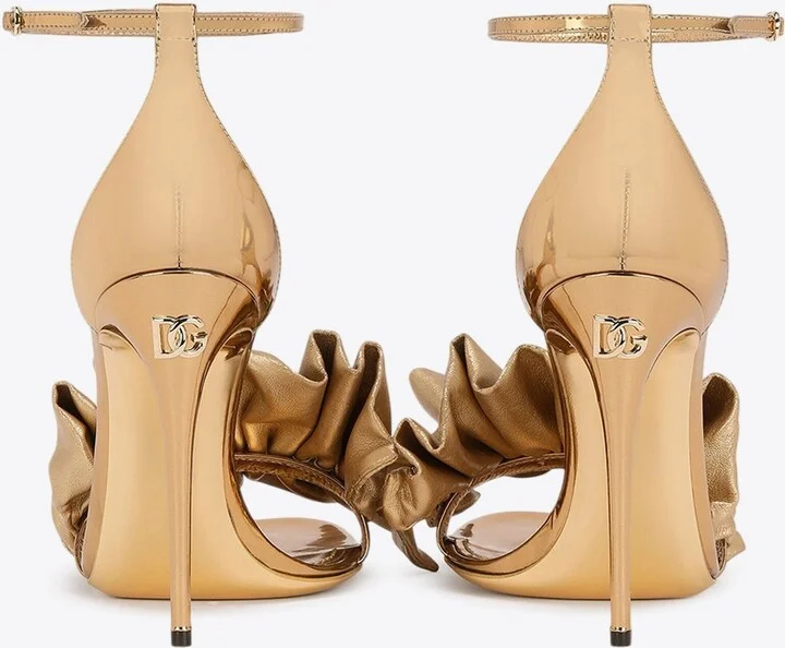 Kayla 105 Ruffled Leather Sandals - Image 2