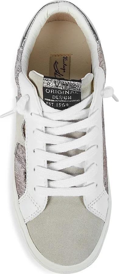 Kayla Metallic-Print Calf Hair Sneakers - Image 5