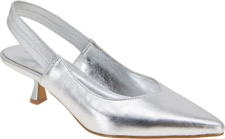Kayla Pointed Toe Kitten Heel Pump