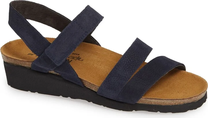 Navy Nubuck Leather