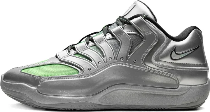 KD 18 EYBL "Metallic Silver/Green Strike/Dark Smoke Grey" sneakers - Image 5