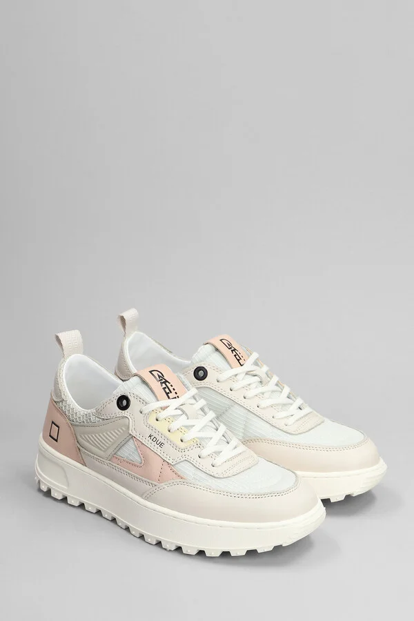 Kdue Sneakers In Rose-pink Leather And Fabric - Image 2
