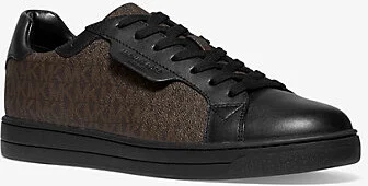 Keating Logo and Leather Sneaker