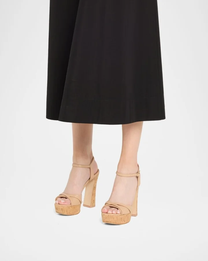 Keaton Leather Cork Platform Sandals - Image 4