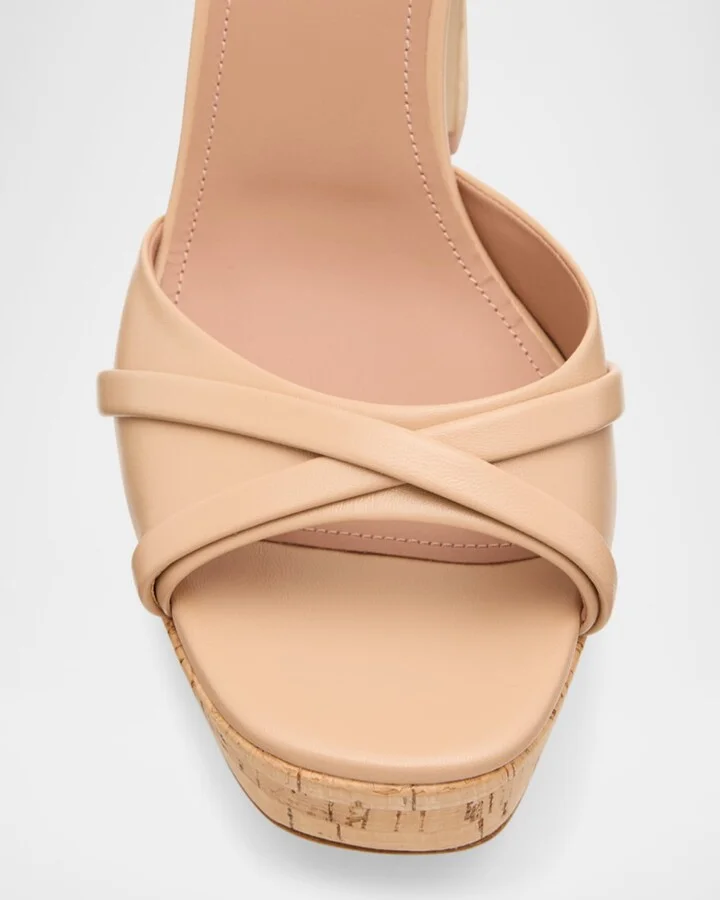 Keaton Leather Cork Platform Sandals - Image 5