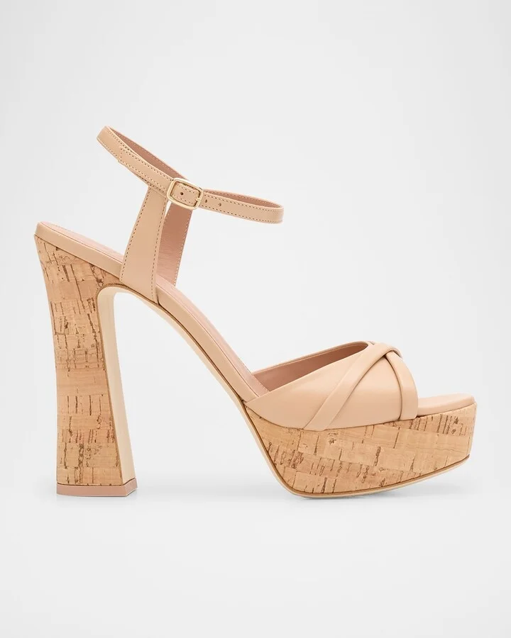 Keaton Leather Cork Platform Sandals