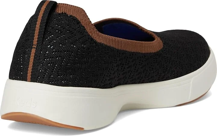 Keds BlissWalk Loafers Women's Shoes Black/Cognac Eng Knit : 5 B - Medium, Polyester - Image 4