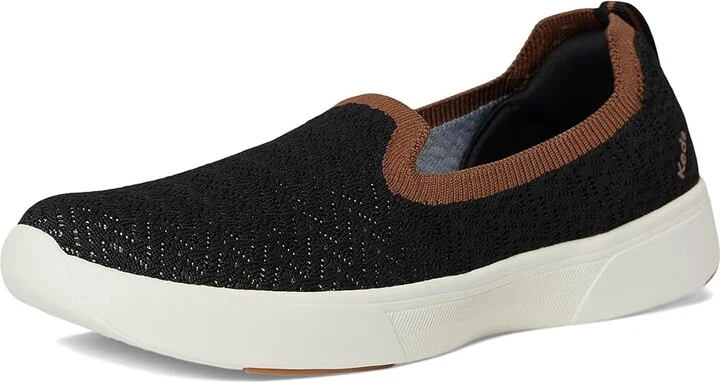 Keds BlissWalk Loafers Women's Shoes Black/Cognac Eng Knit : 5 B - Medium, Polyester - Image 5