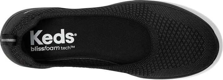 Keds BlissWalk Skimmer Women's Shoes Black/Black Knit : 11 B - Medium, Rubber - Image 2