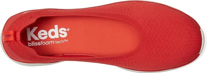 Keds BlissWalk Skimmer Women's Shoes Red Knit : 8 B - Medium, Rubber - Image 2