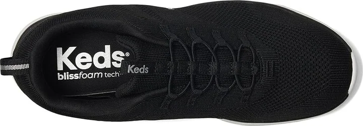 Keds BlissWalk Slip-On Women's Shoes Black/White Knit : 7.5 B - Medium, Synthetic - Image 2