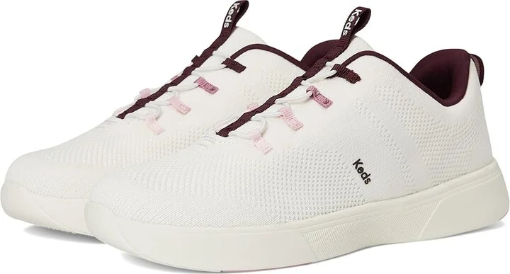 Keds BlissWalk Slip-On Women's Shoes Snow White/Pink/Mauve Eng Knit : 9.5 B - Medium, Synthetic