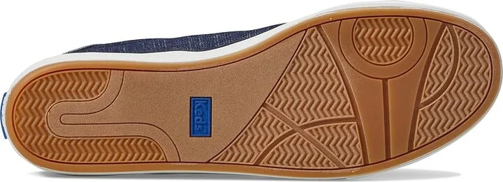 Keds Center III Lace Up Women's Shoes Navy Denim Plaid : 5 D - Wide, Synthetic/Textile - Image 3