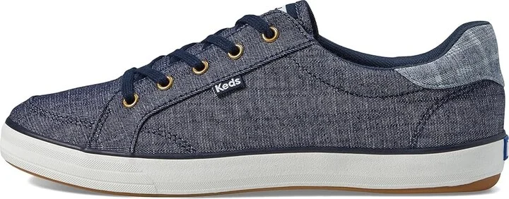 Keds Center III Lace Up Women's Shoes Navy Denim Plaid : 5 D - Wide, Synthetic/Textile - Image 6
