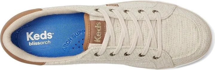 Keds Center III Lace Up Women's Shoes Oatmeal Fall Tweed : 6.5 B - Medium, Canvas/Cotton - Image 2