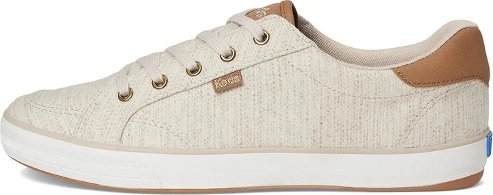 Keds Center III Lace Up Women's Shoes Oatmeal Fall Tweed : 6.5 B - Medium, Canvas/Cotton - Image 6