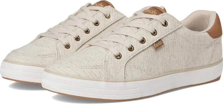 Keds Center III Lace Up Women's Shoes Oatmeal Fall Tweed : 6.5 B - Medium, Canvas/Cotton