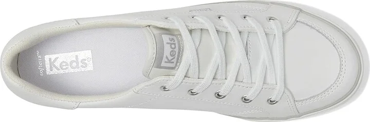 Keds Center III Lace Up Women's Shoes White : 5 B - Medium, Leather - Image 2