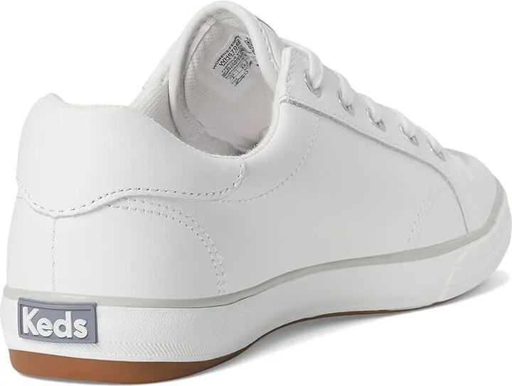Keds Center III Lace Up Women's Shoes White : 5 B - Medium, Leather - Image 4