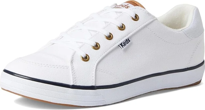 Keds Center III Lace Up Women's Shoes White/Navy : 5 B - Medium, Canvas/Cotton - Image 5