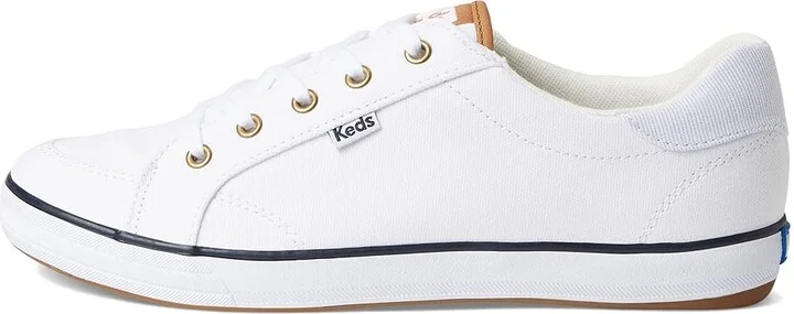 Keds Center III Lace Up Women's Shoes White/Navy : 5 B - Medium, Canvas/Cotton - Image 6