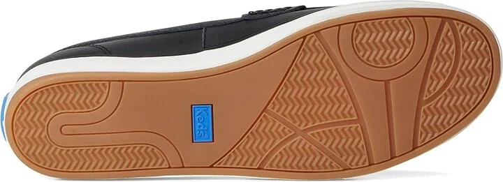 Keds Center III Loafers Women's Flat Shoes Black Leather : 5 B - Medium - Image 3