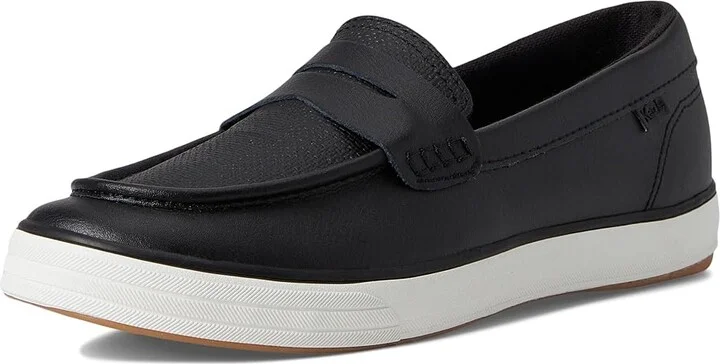 Keds Center III Loafers Women's Flat Shoes Black Leather : 5 B - Medium - Image 5