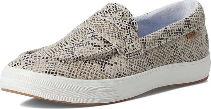 Keds Center III Loafers Women's Flat Shoes Grey Snake Leather : 6 B - Medium - Image 5