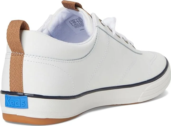 Keds Center III Slip-On Women's Shoes White/Navy Leather : 10 B - Medium - Image 4